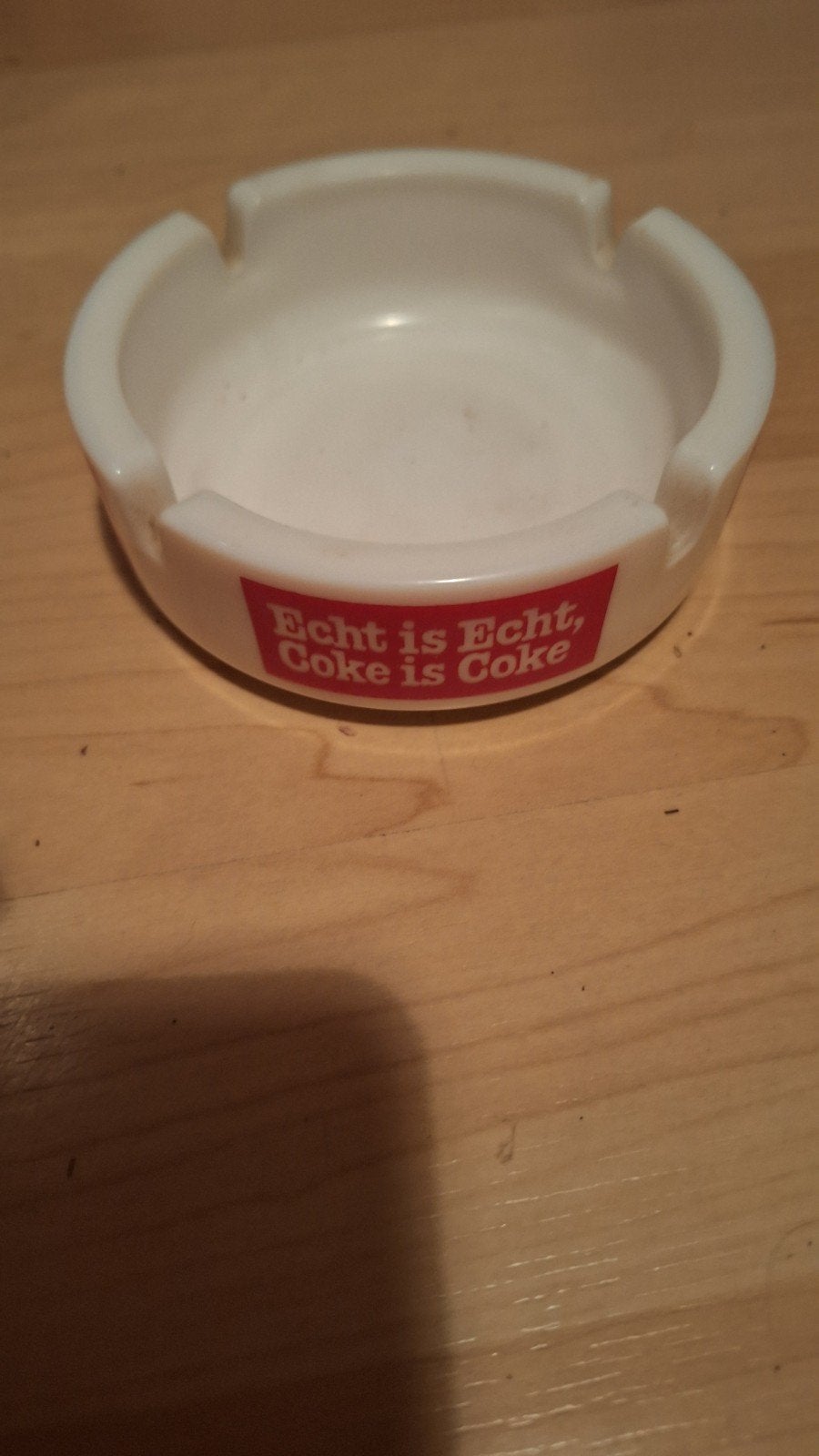 Vintage Coca-Cola Asbak - Echt is Echt, Coke is Coke, Ophalen