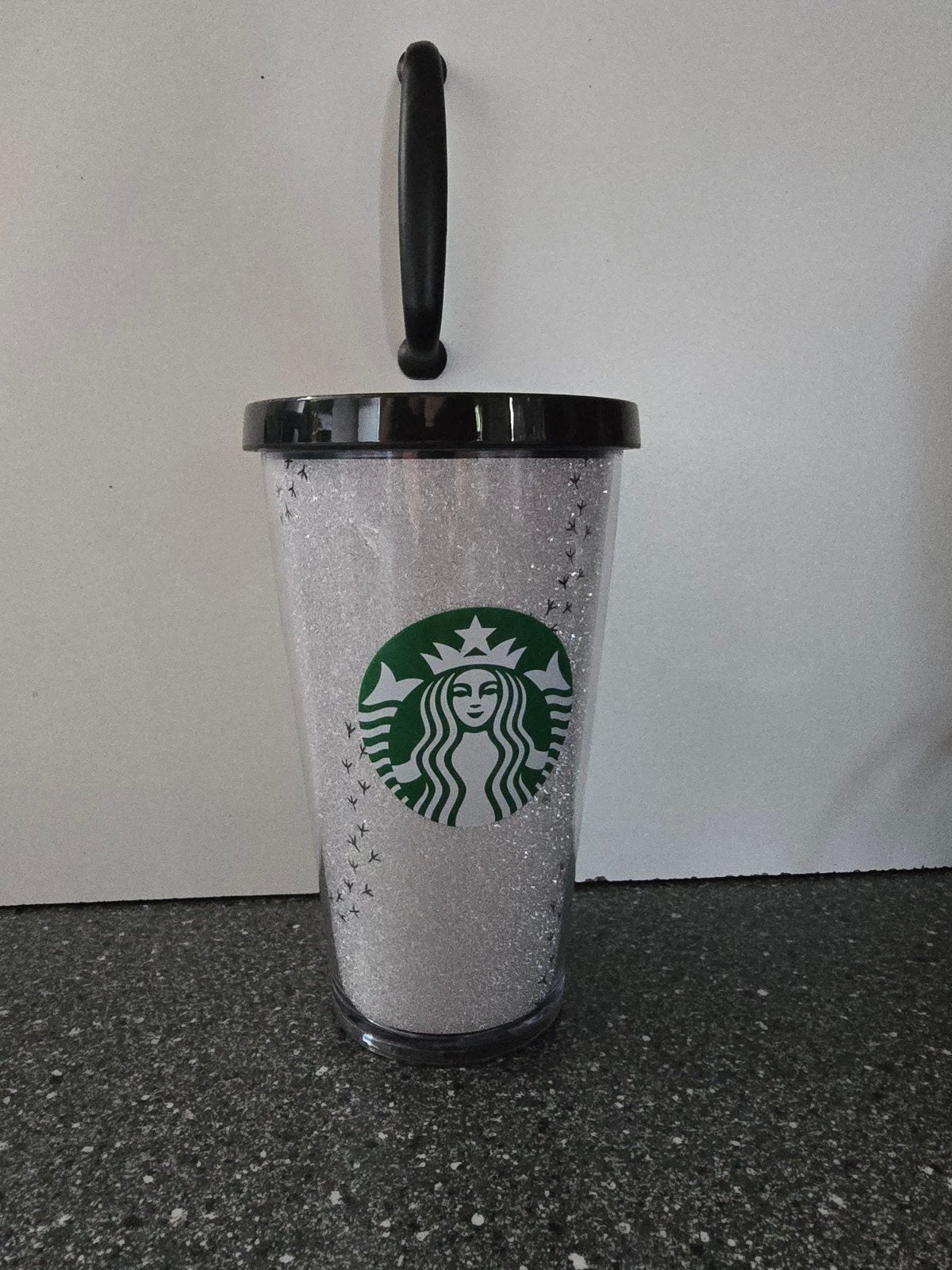 Starbucks glitter beker met rietje, Ophalen of Verzenden, Zo goed als nieuw