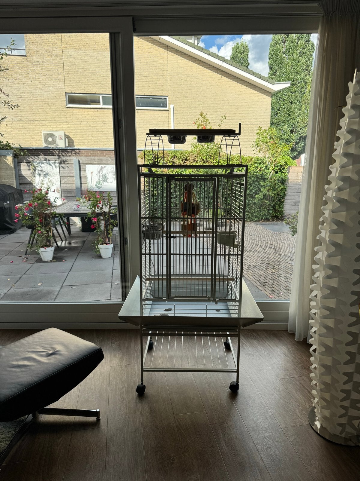 Fijne papagaaien kooi, of andere vogels, Dieren en Toebehoren, Ophalen, Gebruikt, Aluminium, Vogelkooi