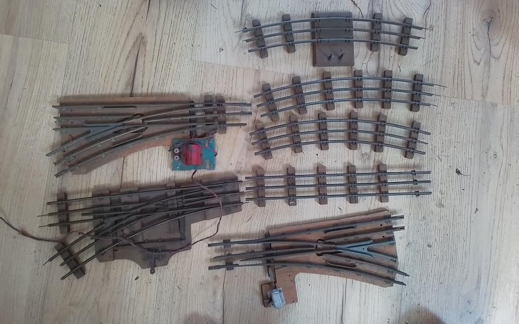 Zeer oude modelspoorrails van Marklin jaren 30, Overige merken, Gebruikt, Gelijkstroom, Rails