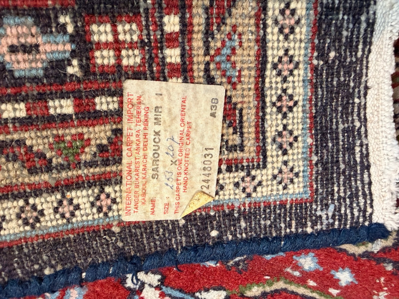 Prachtig Perzisch Sarouck Mir tapijt - 204x256 cm, Gebruikt, Ophalen of Verzenden, 200 cm of meer, Rechthoekig