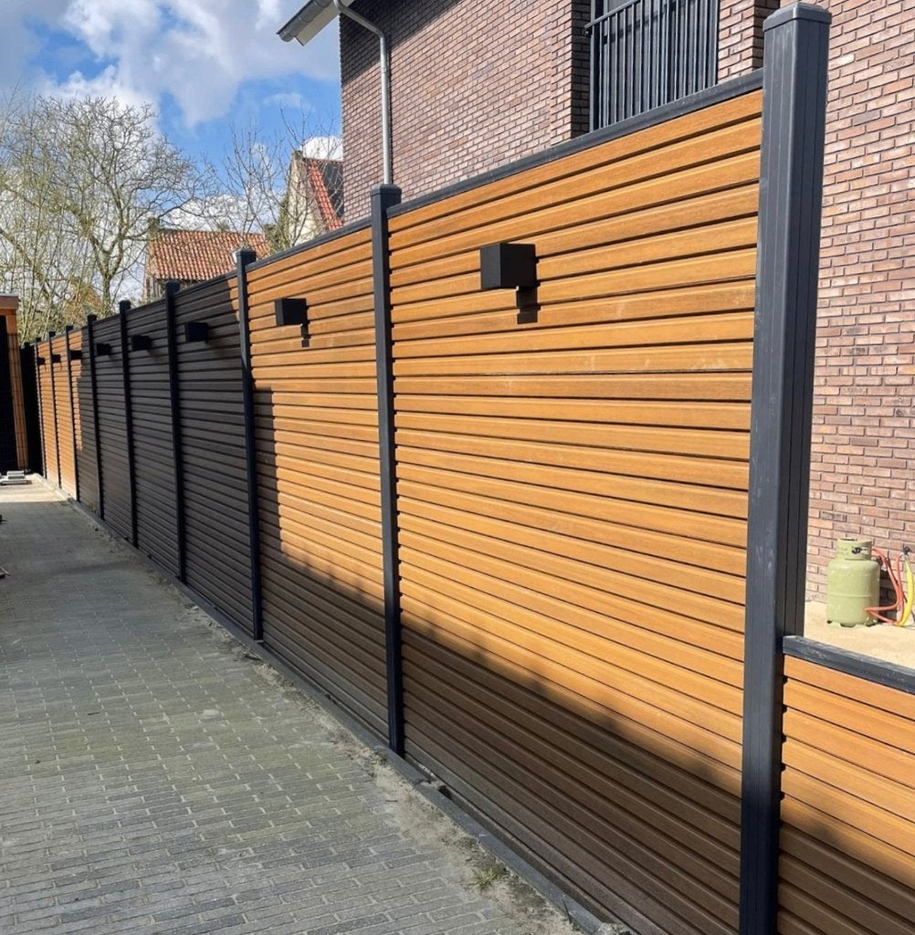 Composiet Schutting - Goedkoopste van Nederland, Kunststof, 1 tot 2 meter, Minder dan 3 meter, Nieuw