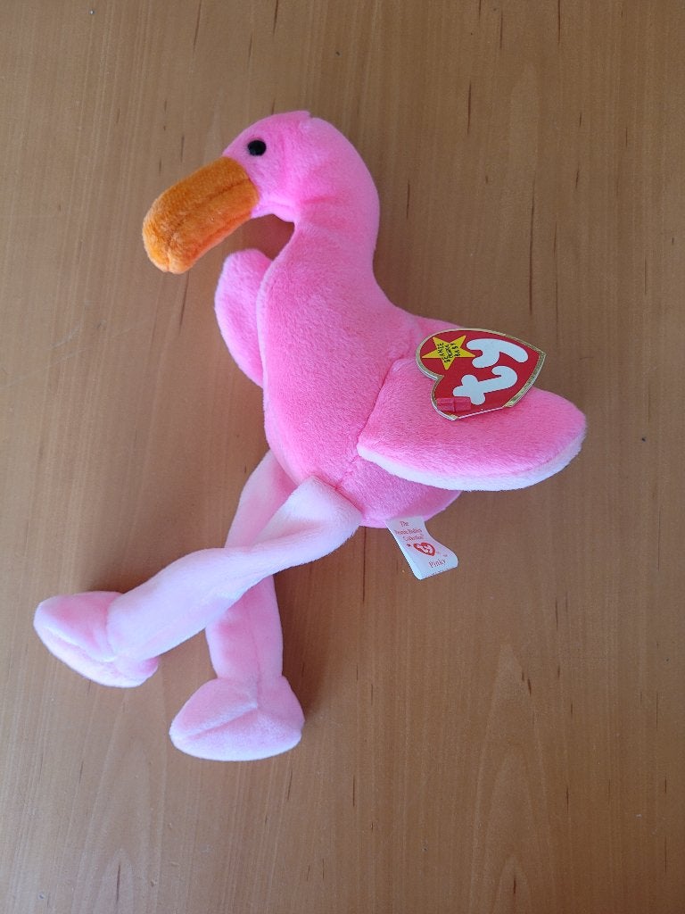 Ty Beanie Baby Flamingo Pinky, Ophalen of Verzenden, Zo goed als nieuw, Overige typen