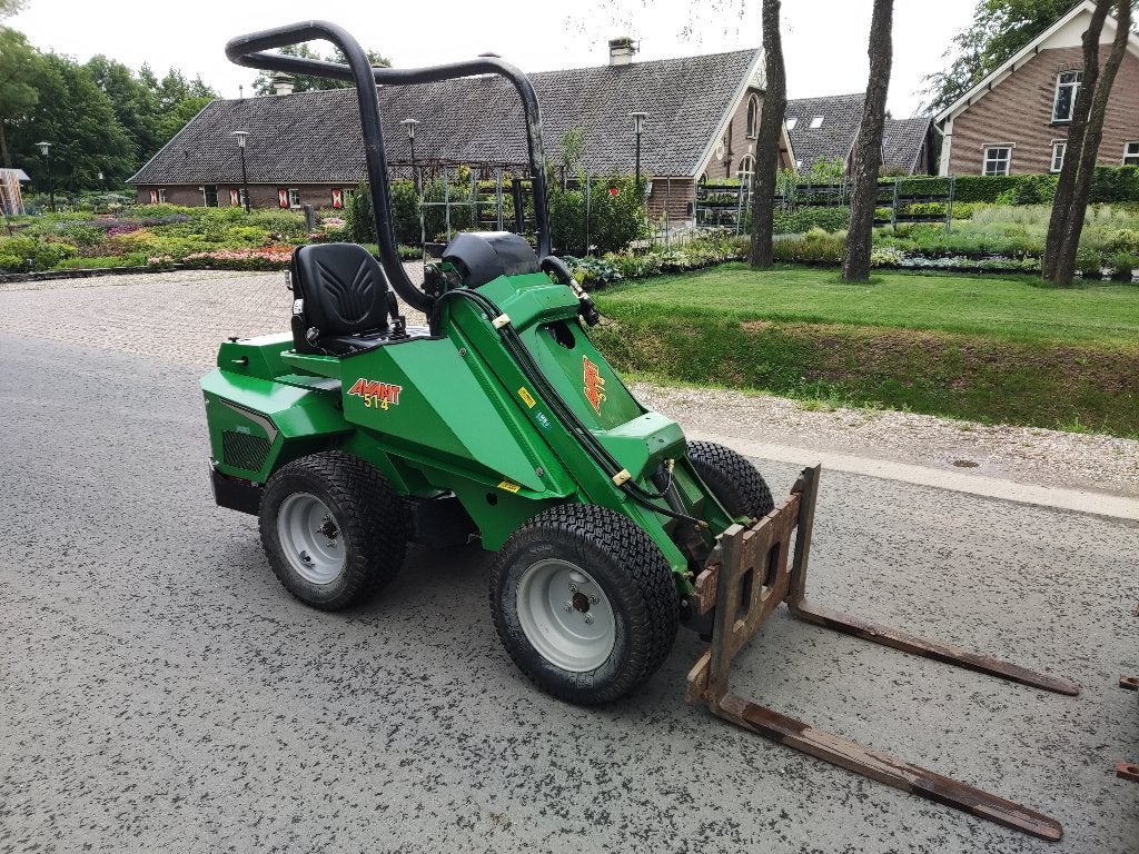 AVANT minishovel (type 514, Kubota diesel, bak / palletvork), Ophalen of Verzenden, Wiellader of Shovel, Avant, Avant