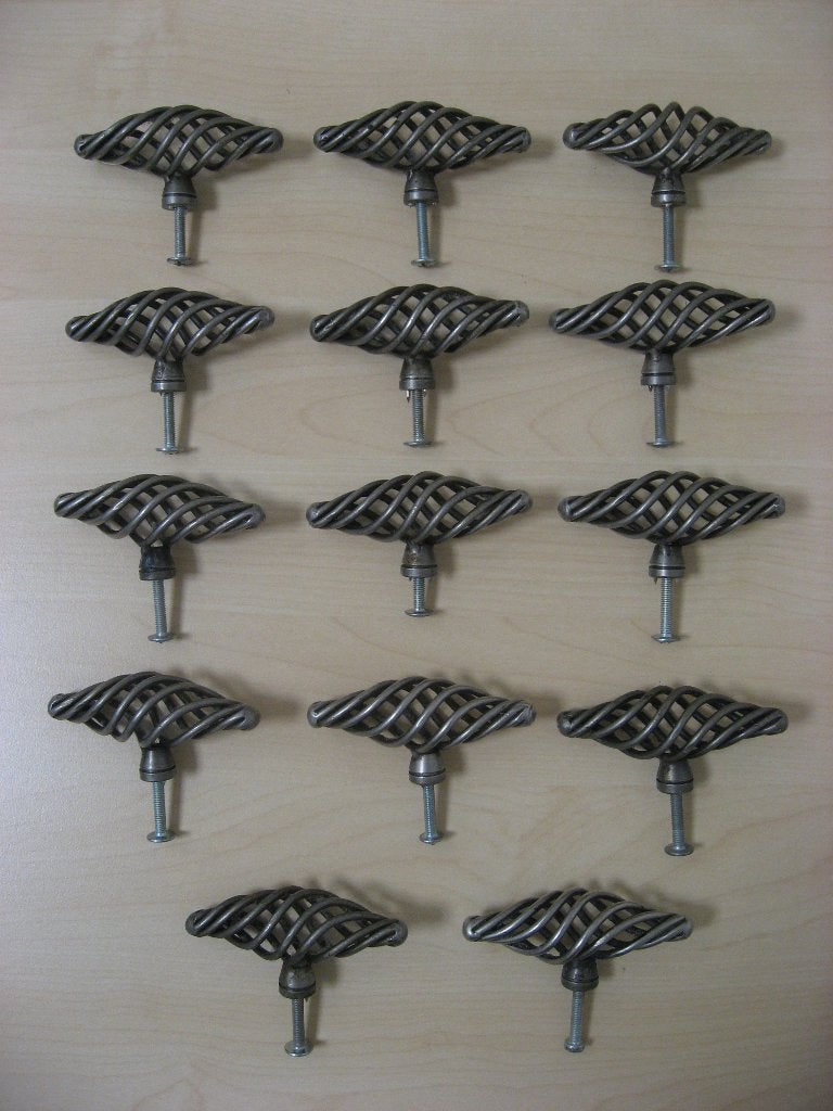 T- meubelknop Antiek ijzerkleur. 20 X. Keukenkastjes knop., Ophalen of Verzenden, Gebruikt