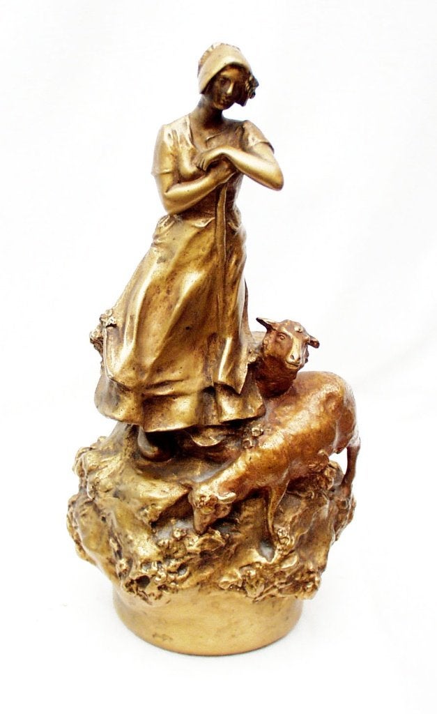Charles Korschann - Bronzen Beeld - Louchet - Parijs., Gemerkt, Ophalen of Verzenden, Brons, Beeld