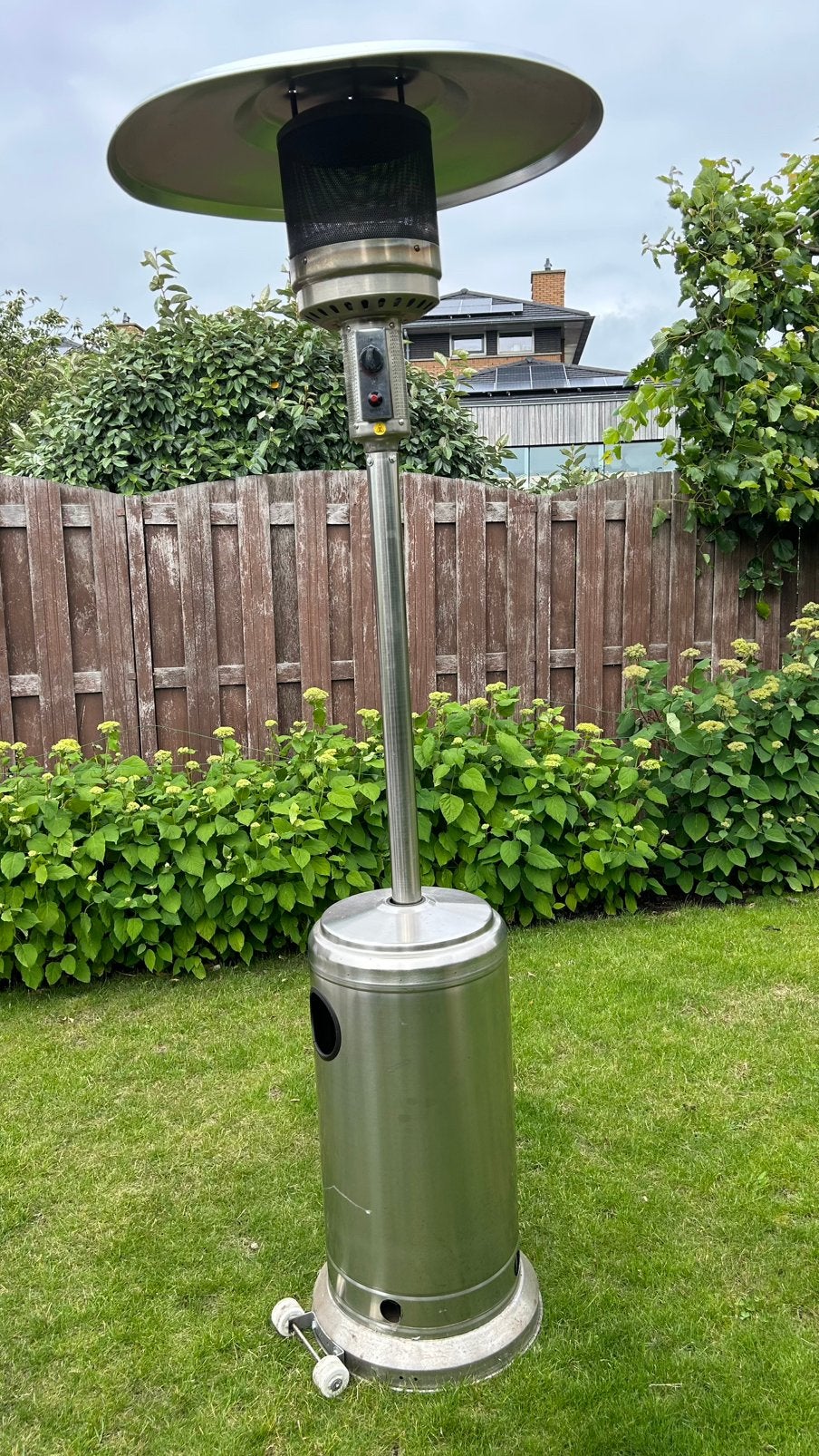 Terrasverwarmer roestvrijstaal, Tuin en Terras, Ophalen, Gebruikt, Gas, Vloer