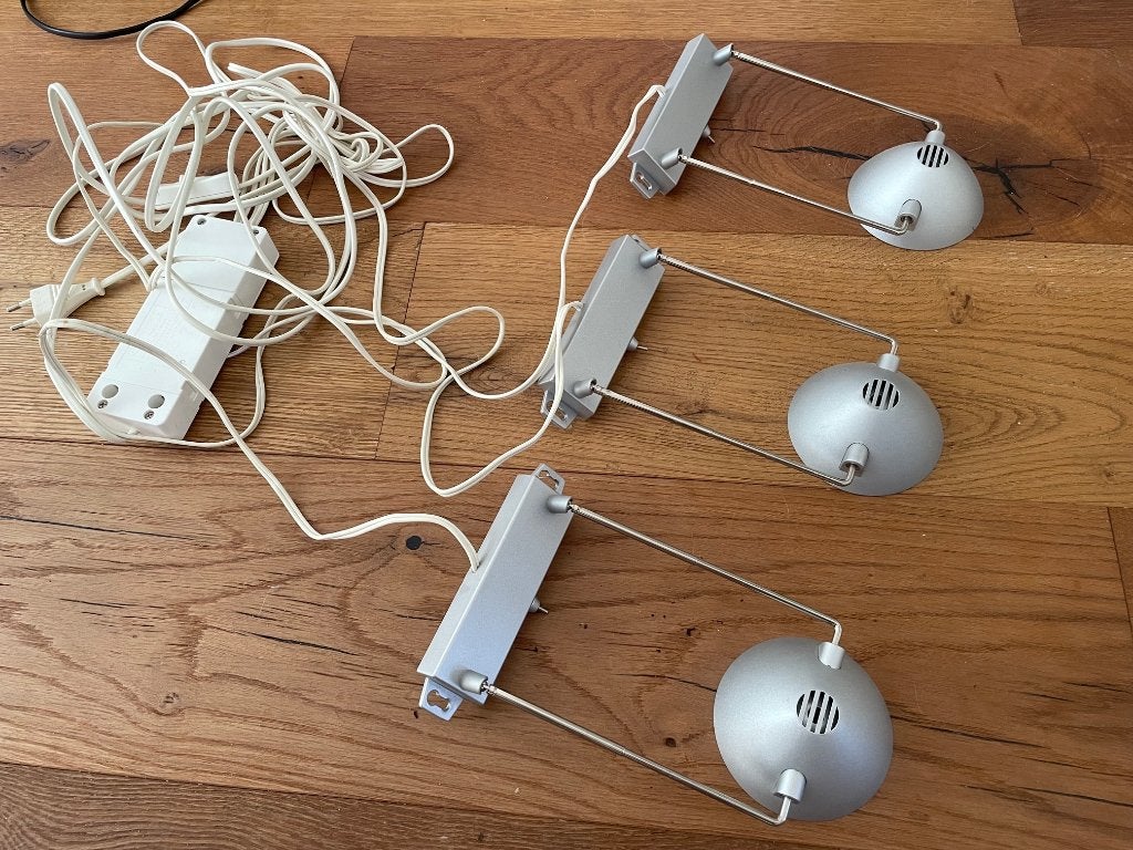3x Ikea Inreda kastverlichting, Gebruikt, E14 (klein), Met schakelaar, Ophalen of Verzenden