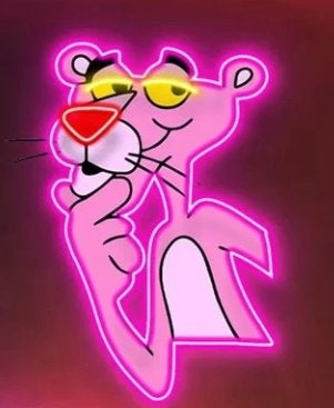 Pink Panther neon en veel andere leuke USA mancave neons, Lichtbak of (neon) lamp, Nieuw, Ophalen of Verzenden, Info@americansaleshop.nl