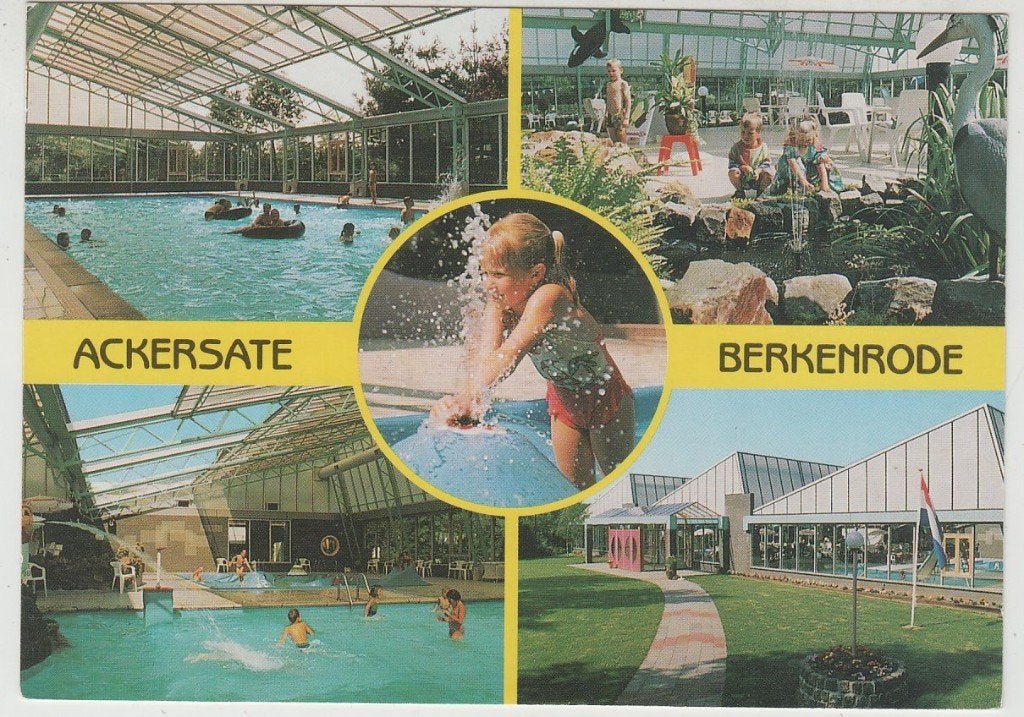 Voorthuizen 5 luik Ackersate - Berkenrode Zwembad Gelopen, Ophalen of Verzenden, 1980 tot heden, Gelopen, Gelderland