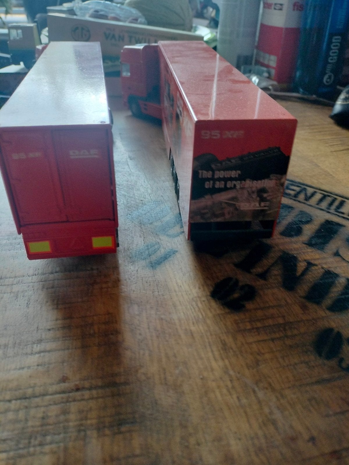 LION CAR daf 95 XF, Ophalen of Verzenden, Zo goed als nieuw, Bus of Vrachtwagen, Lion Toys