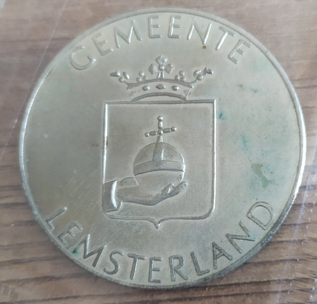 Gemeente Lemsterland - Opening Gemeentekantoor 10/08/1978, Postzegels en Munten, Penningen en Medailles, Ophalen of Verzenden