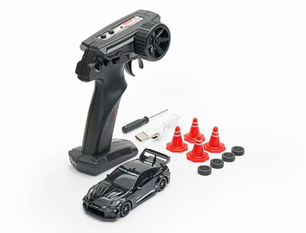 E-ZEE RC 1/43 LIGHTING 350Z 4WD DRIFT CAR WITH GYRO - BLACK, Hobby en Vrije tijd, Verzenden, Nieuw, Overige schalen, Auto onroad