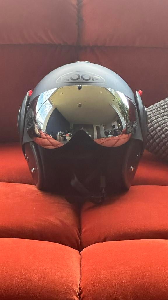 ROOF Boxer V8 helm – mat zwart – maat 60/XL, Fietsen en Brommers, Brommerhelmen, Ophalen, Gebruikt, Extra large of groter