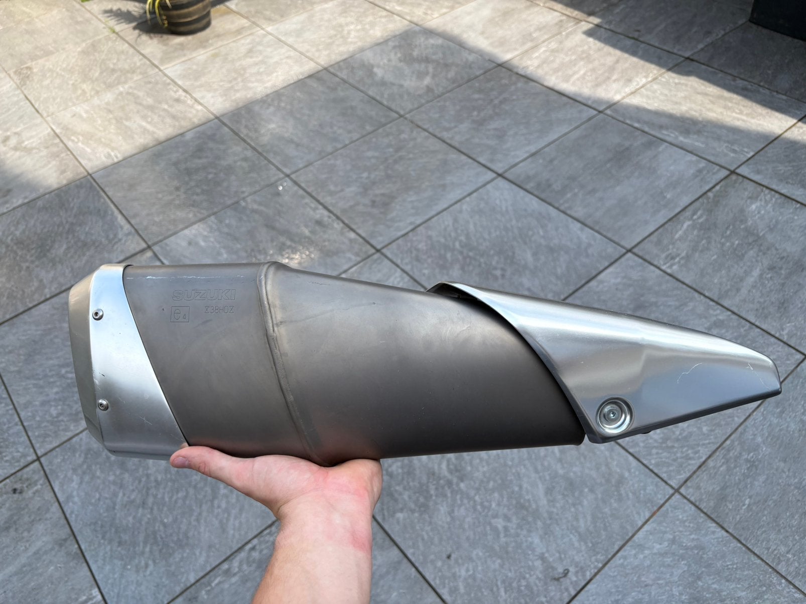 Orgineel suzuki gsxr 600 k8 uitlaat, Motoren, Ophalen, Gebruikt