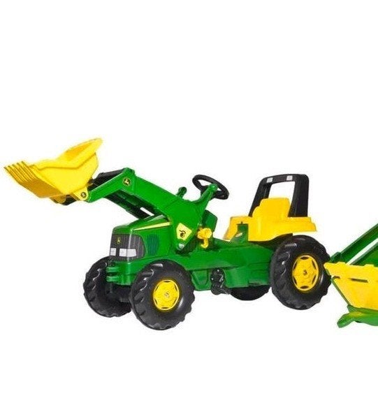 wie heeft speelgoed tractor john deere tweedehands met arm, Ophalen, Zo goed als nieuw, Overige merken, Met kar of aanhanger