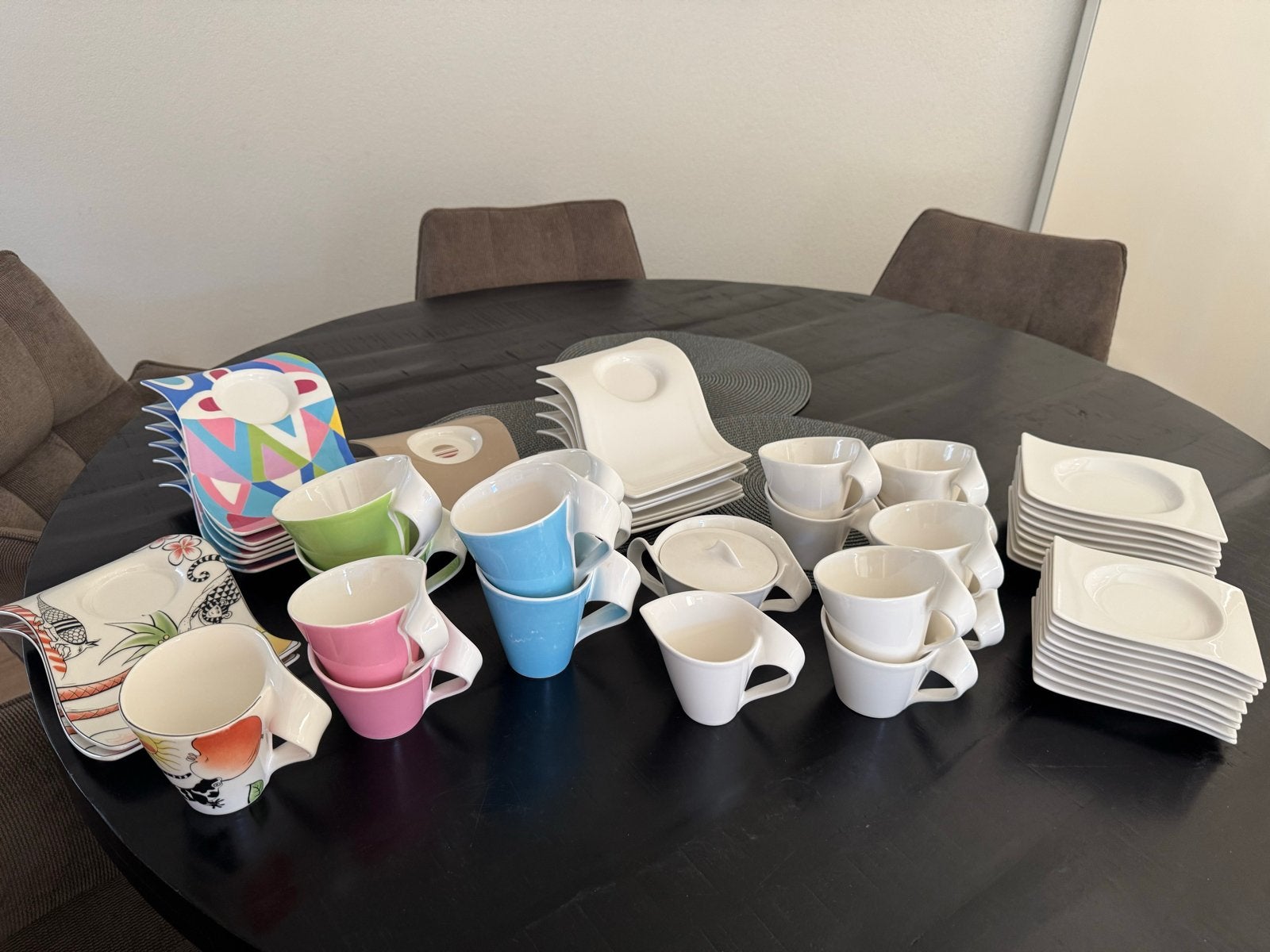 Villeroy & Boch New wave kop en schotel sets, porselein, Ophalen, Gebruikt, Overige merken, Modern