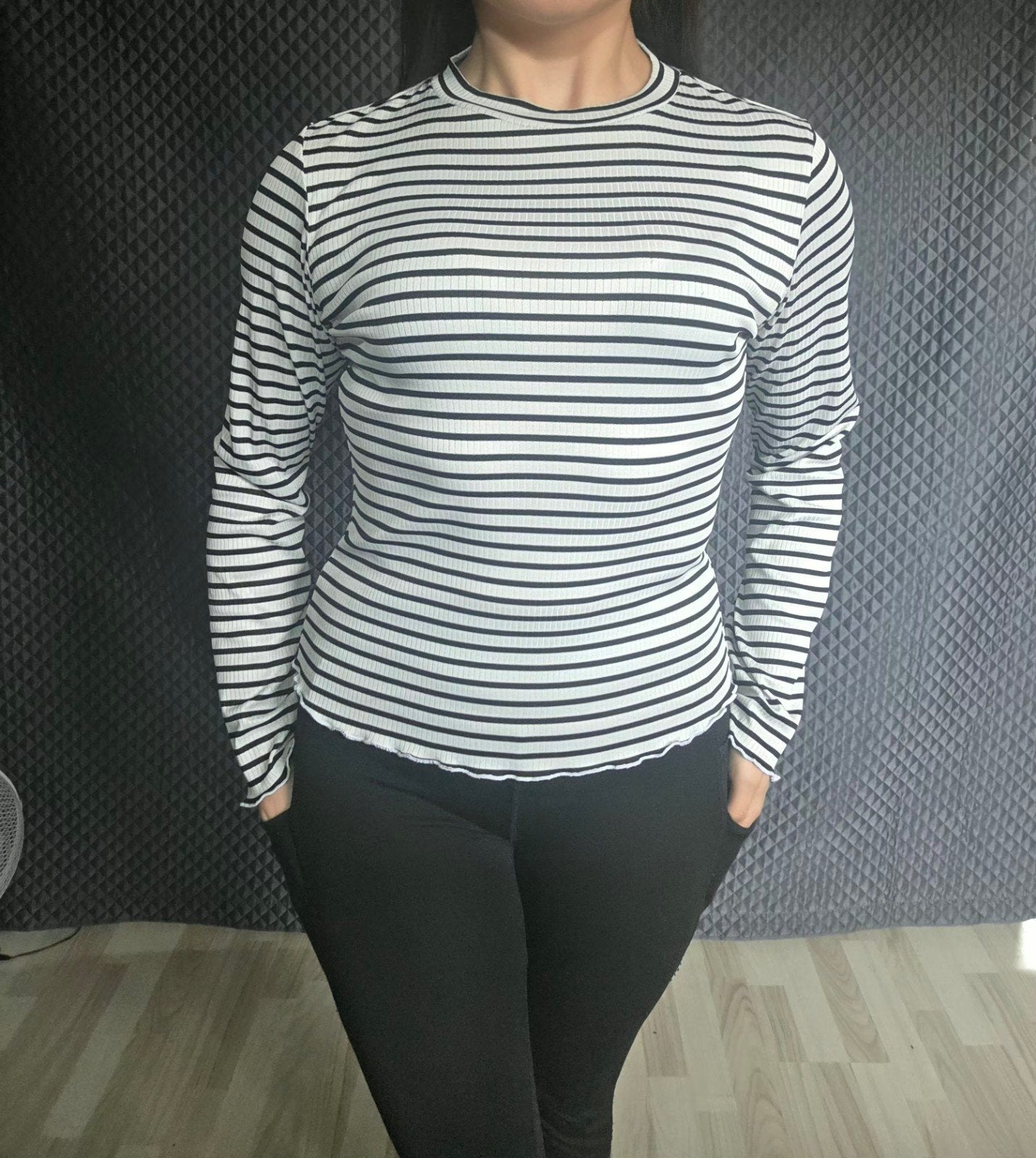 Happy by Kik gestreepte top met lange mouwen, Kleding | Dames, Zwart, Zo goed als nieuw, Lange mouw, Maat 36 (S)