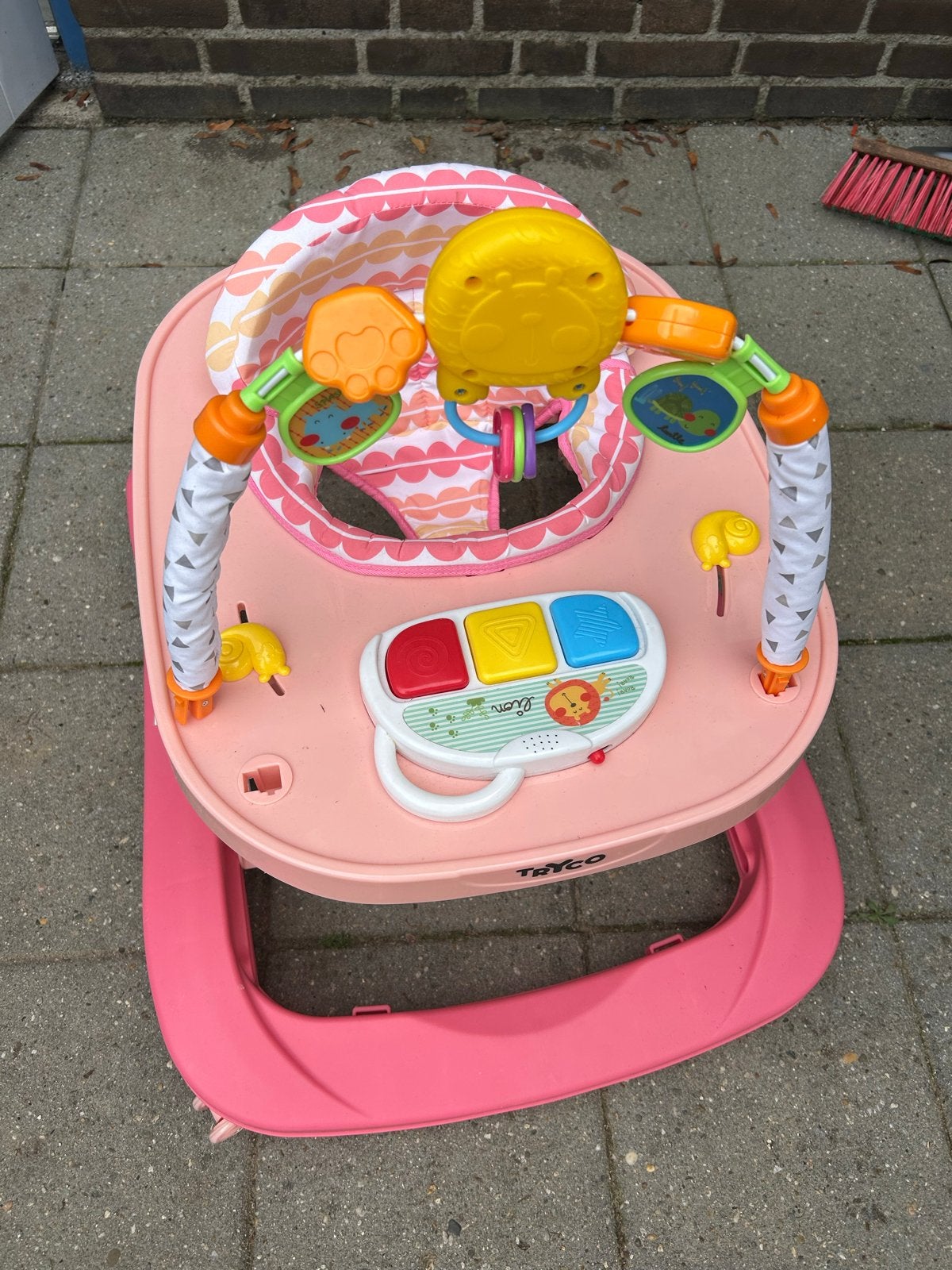 Roze loopstoel met speelpaneel - Zo goed als nieuw, Ophalen of Verzenden, Zo goed als nieuw, Overige typen, Met licht