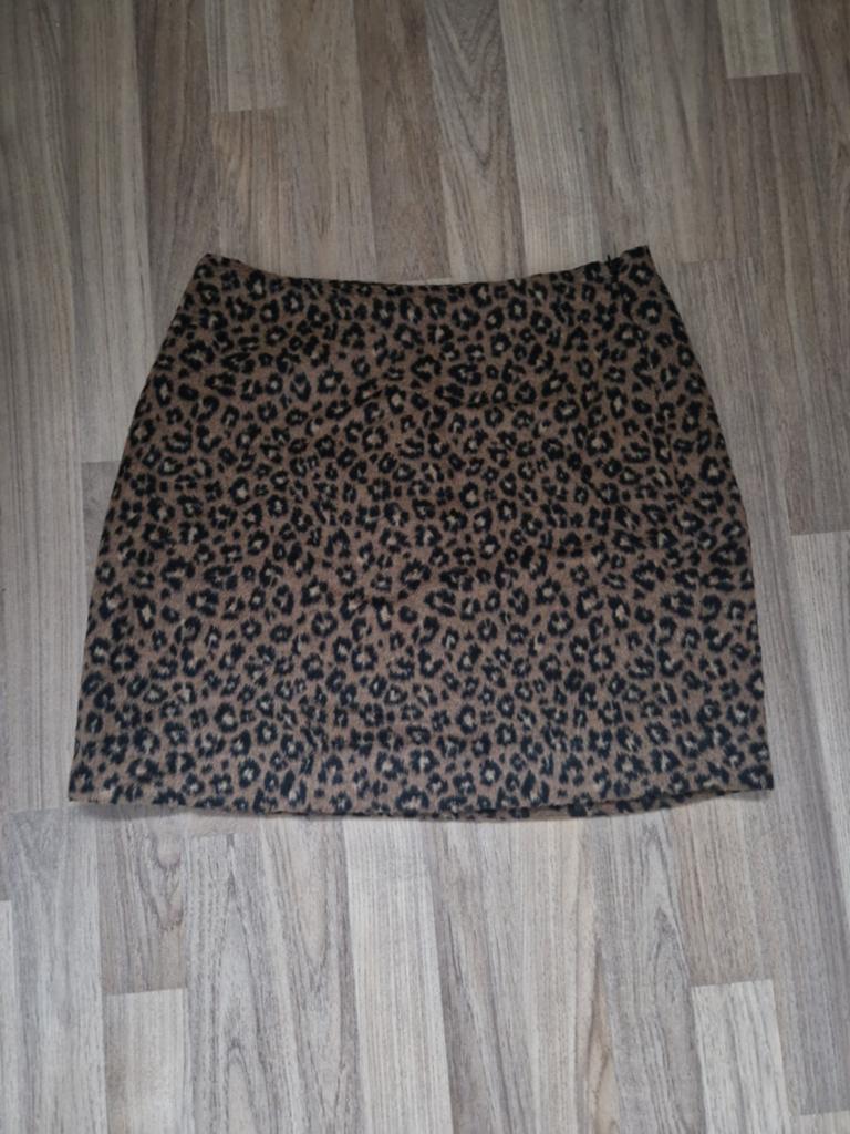 Vila - Stoer panterprint rokje als nieuw!, Kleding | Dames, Rokken, Bruin, Vila, Ophalen of Verzenden, Zo goed als nieuw