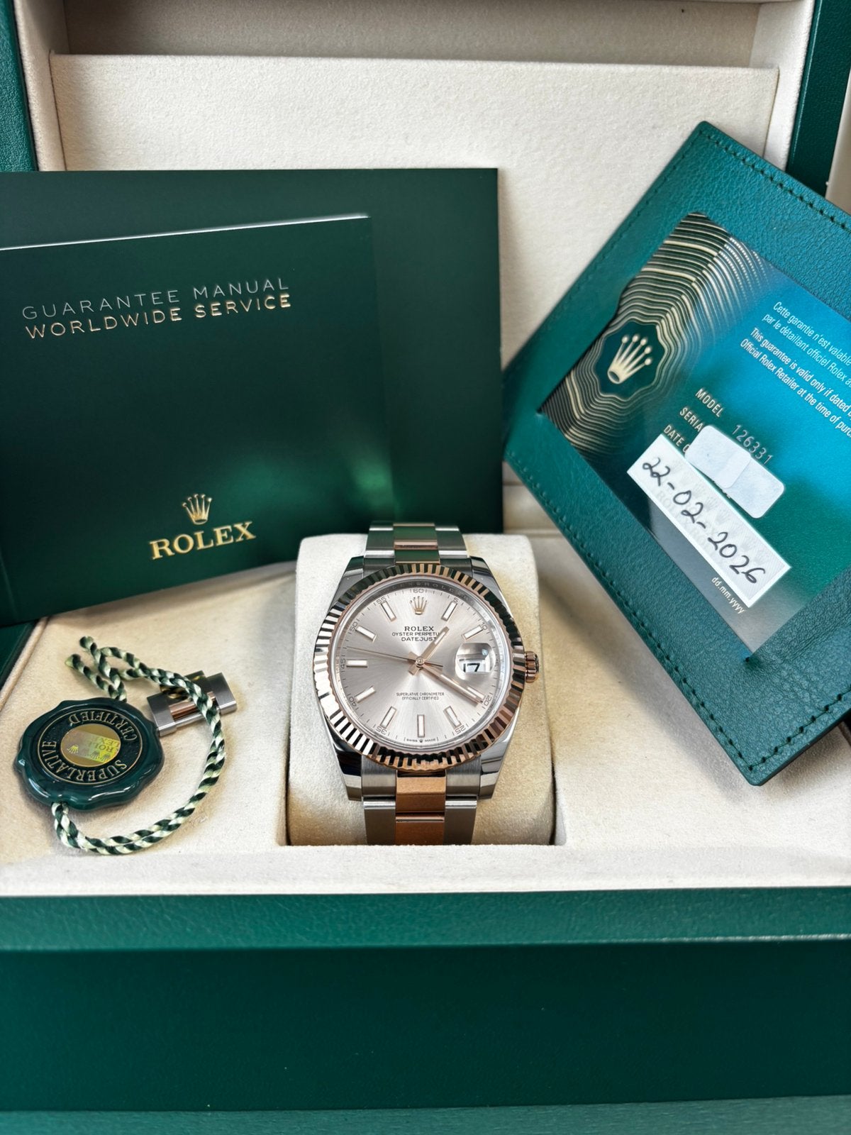 Rolex Datejust 41mm 2026 rosegoud sundust top, Sieraden, Tassen en Uiterlijk, Horloges | Heren, Ophalen, Rolex, Polshorloge, Zo goed als nieuw