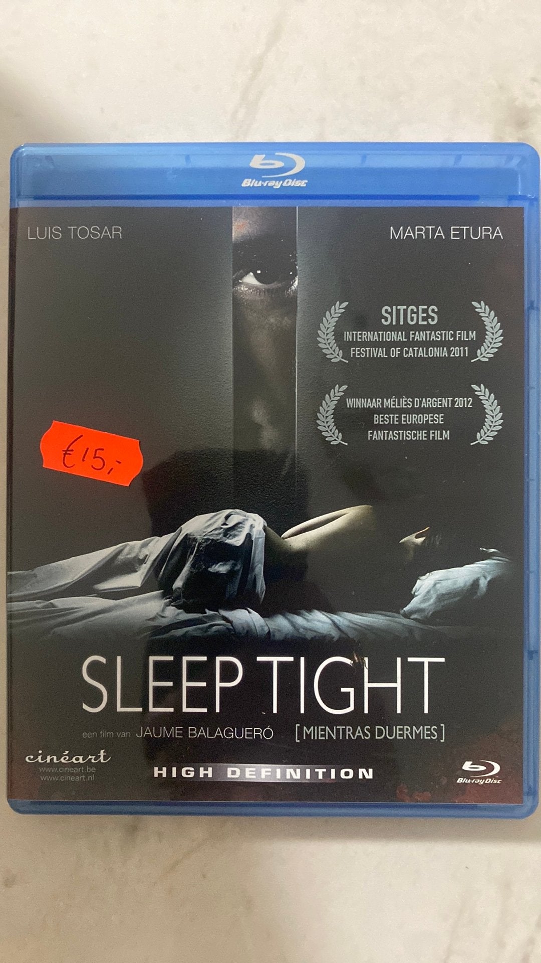 Sleep tight blu ray NL versie, Ophalen of Verzenden, Zo goed als nieuw, Horror