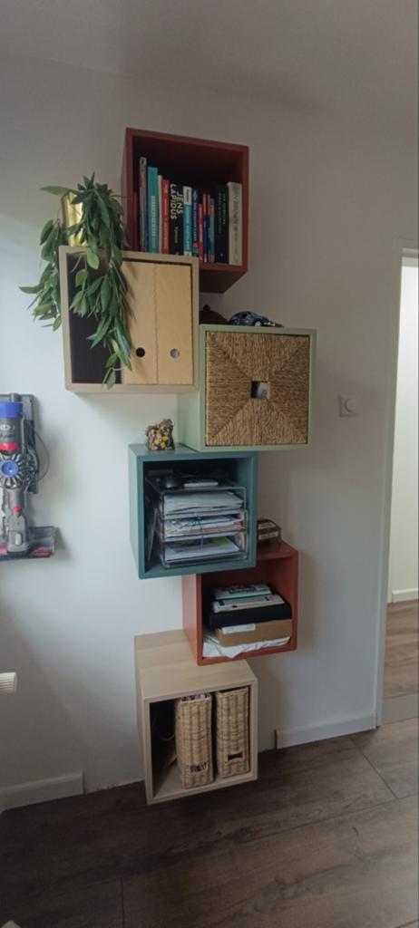 6 Ikea kubussen - 4x 35cm, 2x 35x35x25cm (rood), Ophalen, Zo goed als nieuw, Minder dan 100 cm, Modern