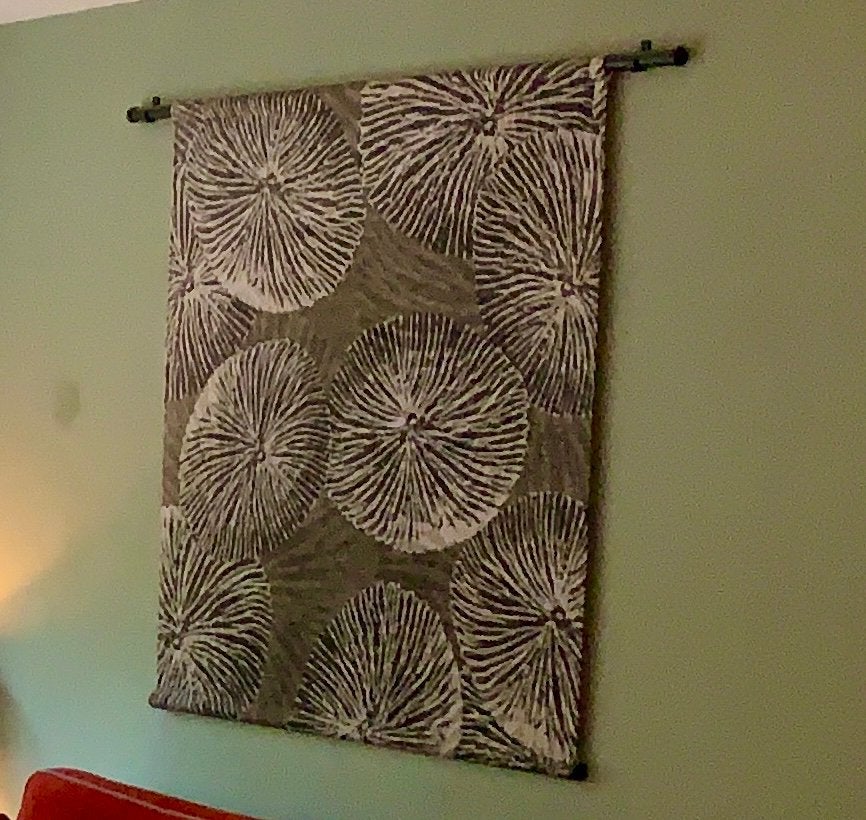 Modern Wandkleed met Abstract Patroon, Huis en Inrichting, Ophalen, Zo goed als nieuw, Met ophangsysteem, Grijs