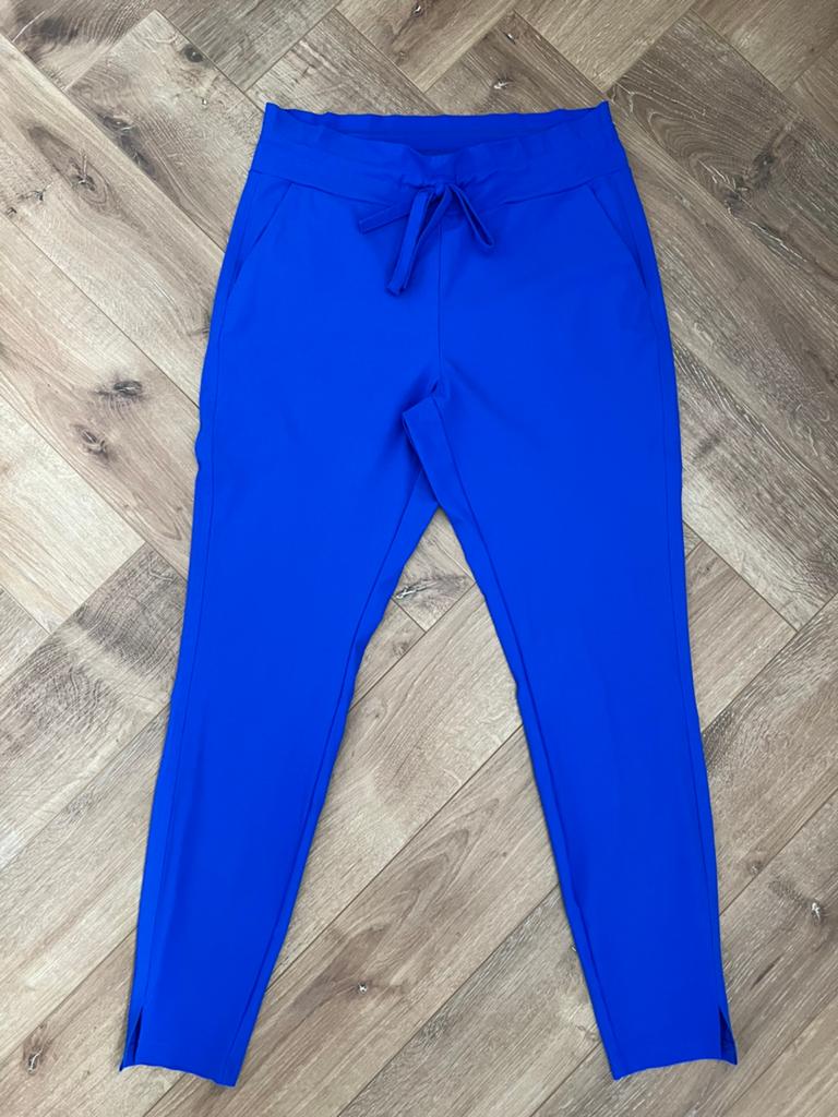 Studio anneloes upstairs broek L cobalt blauw travelstof, Blauw, Maat 42/44 (L), Ophalen of Verzenden, Zo goed als nieuw