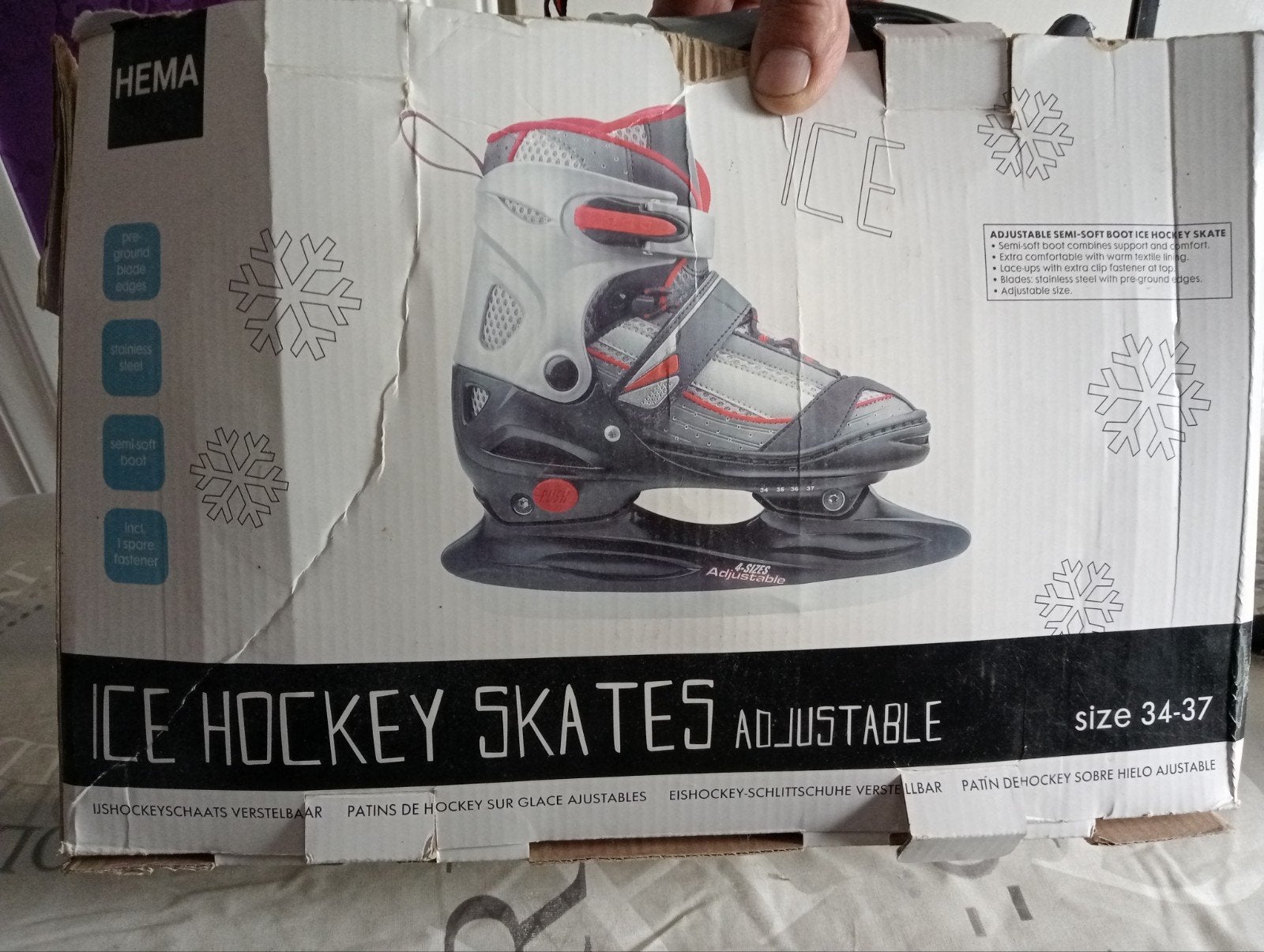 Ijs hockey schaatsen maar 34-37, Sport en Fitness, Schaatsen, Ophalen, IJshockeyschaatsen, Nijdam