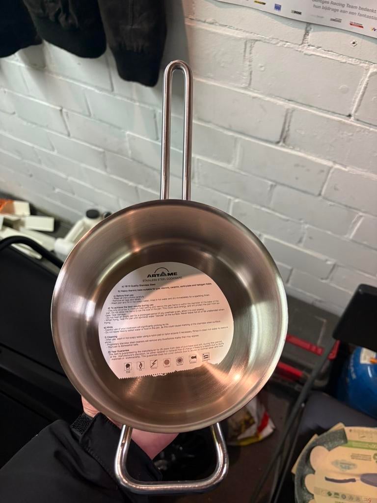 Nieuwe Artame RVS Kookpan - Geschikt voor alle warmtebronnen, Huis en Inrichting, Keuken | Potten en Pannen, Nieuw, Rvs, Ophalen of Verzenden