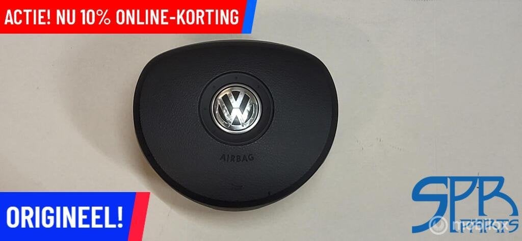 Stuurairbag 4 SPAAKS origineel VW GOLF 5 V 1K0880201R AIRBAG, Gebruikt, Volkswagen, Ophalen of Verzenden, Volkswagen