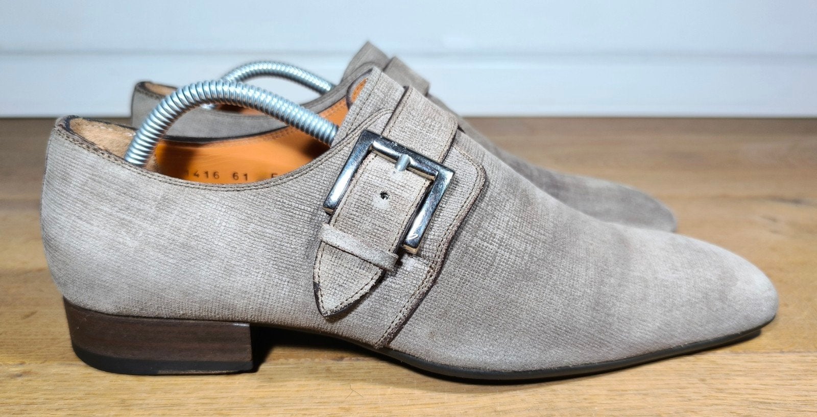 Santoni exclusieve herenschoenen maat 7,5 / 41,5, Ophalen, Overige kleuren, Gespschoenen, Santoni