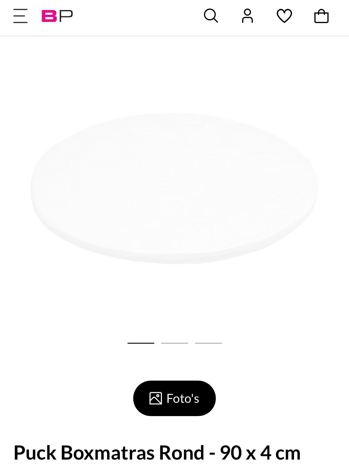Box matras rond 90 cm, Kinderen en Baby's, Boxen, Ophalen, Nieuw, Rond