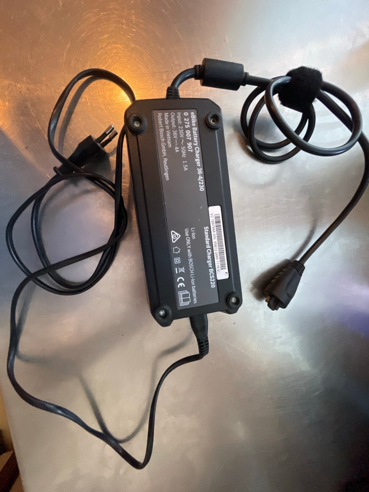 Bosch E-bike Oplader BCS220 - 36V/2A Standaard Lader, Ophalen of Verzenden, Gebruikt