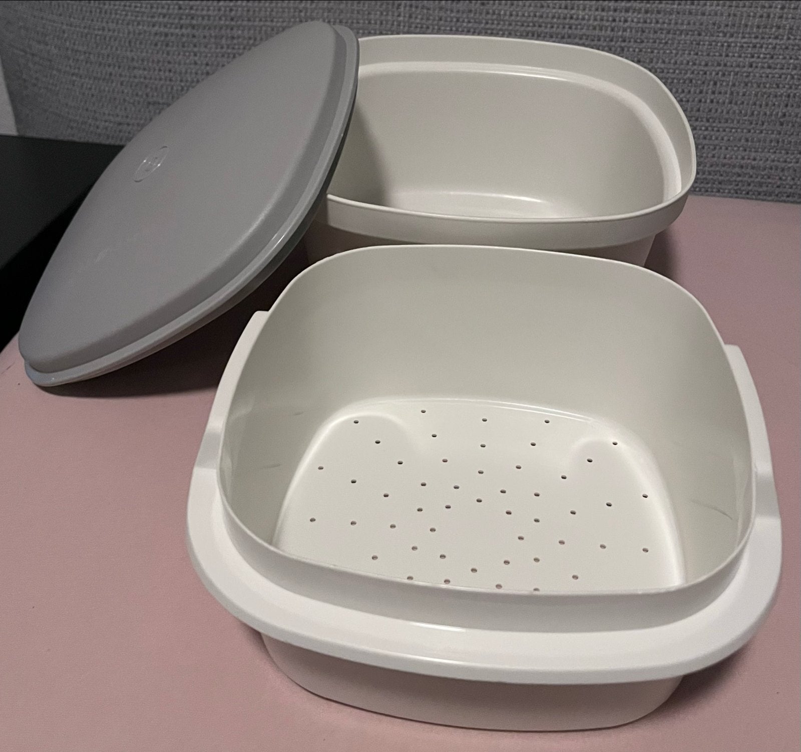 Tupperware Serveerwonder / Multiserver – compleet – vintage, Gebruikt, Schaal, Wit, Ophalen of Verzenden