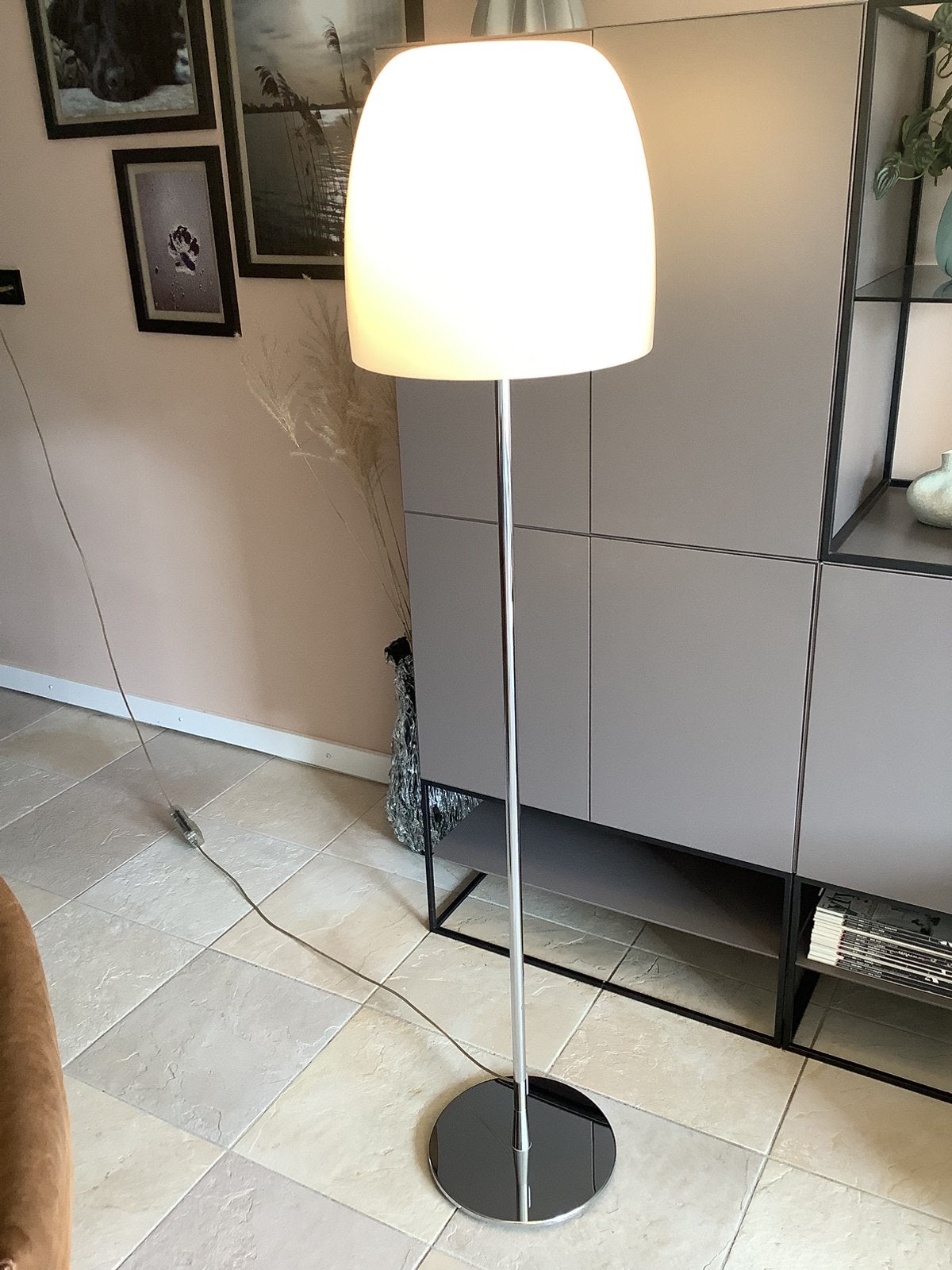 Prandina Notte F5 glazen kap, Huis en Inrichting, Lampen | Vloerlampen, Ophalen, Zo goed als nieuw, Minder dan 100 cm