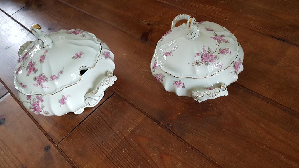 Schaal met deksel Hertel Jacob Bavaria Germany porselein., Ophalen of Verzenden