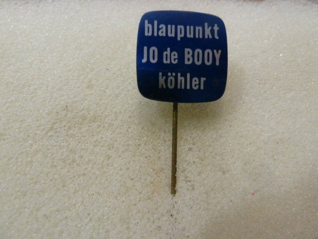 Vintage Blaupunkt JO de BOOY Köhler speldje, Verzamelen, Ophalen of Verzenden, Gebruikt, Overige onderwerpen, Speldje of Pin