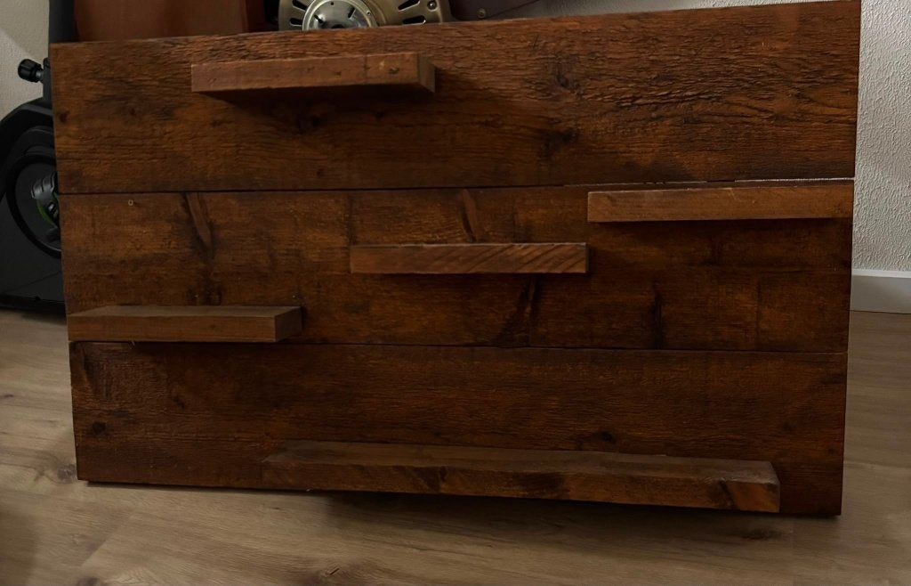 Rustiek wandbord van steigerhout, Ophalen, Gebruikt, 58 cm, Hout