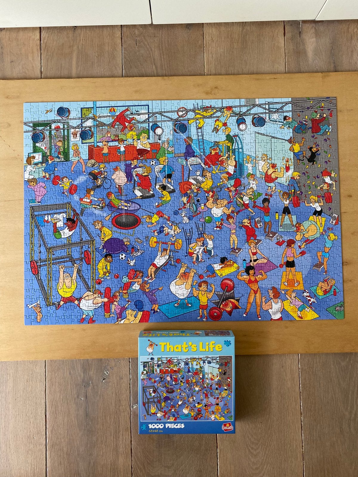 puzzel fitness sportschool gym 1000 stukjes, Ophalen, 500 t/m 1500 stukjes, Zo goed als nieuw