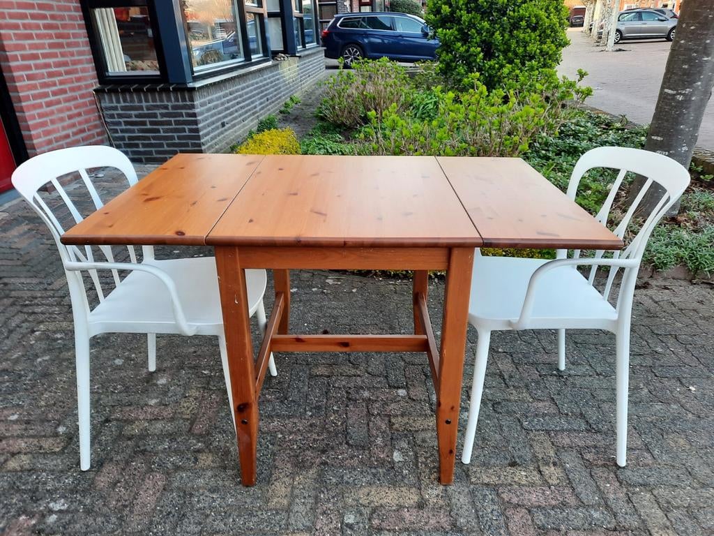 Ikea Leksvik grenen uitklapbare eettafel, Ophalen, Gebruikt, 100 tot 150 cm, 50 tot 100 cm
