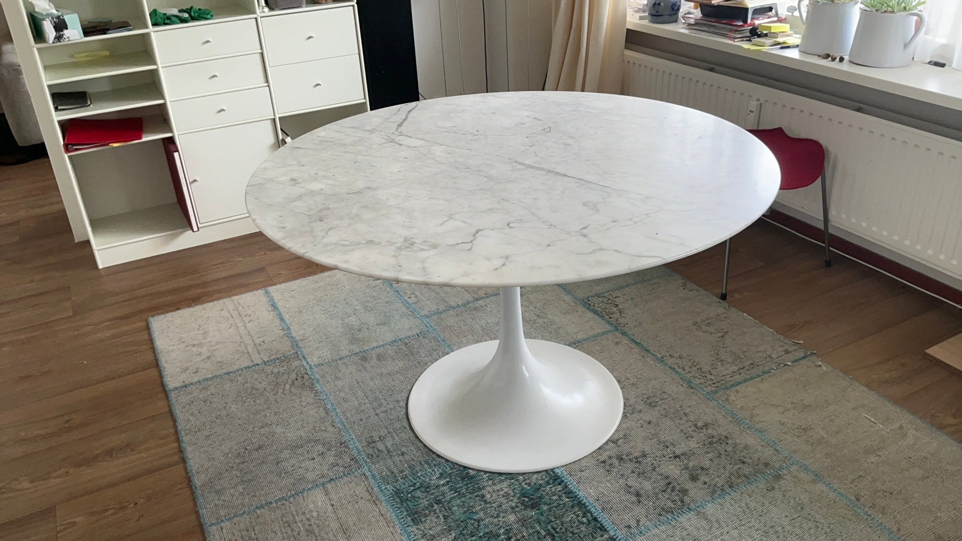 Carrera marmer tafel eettafel Knoll Saarinen Tulip, Huis en Inrichting, Tafels | Eettafels, Ophalen, Overige materialen, 100 tot 150 cm