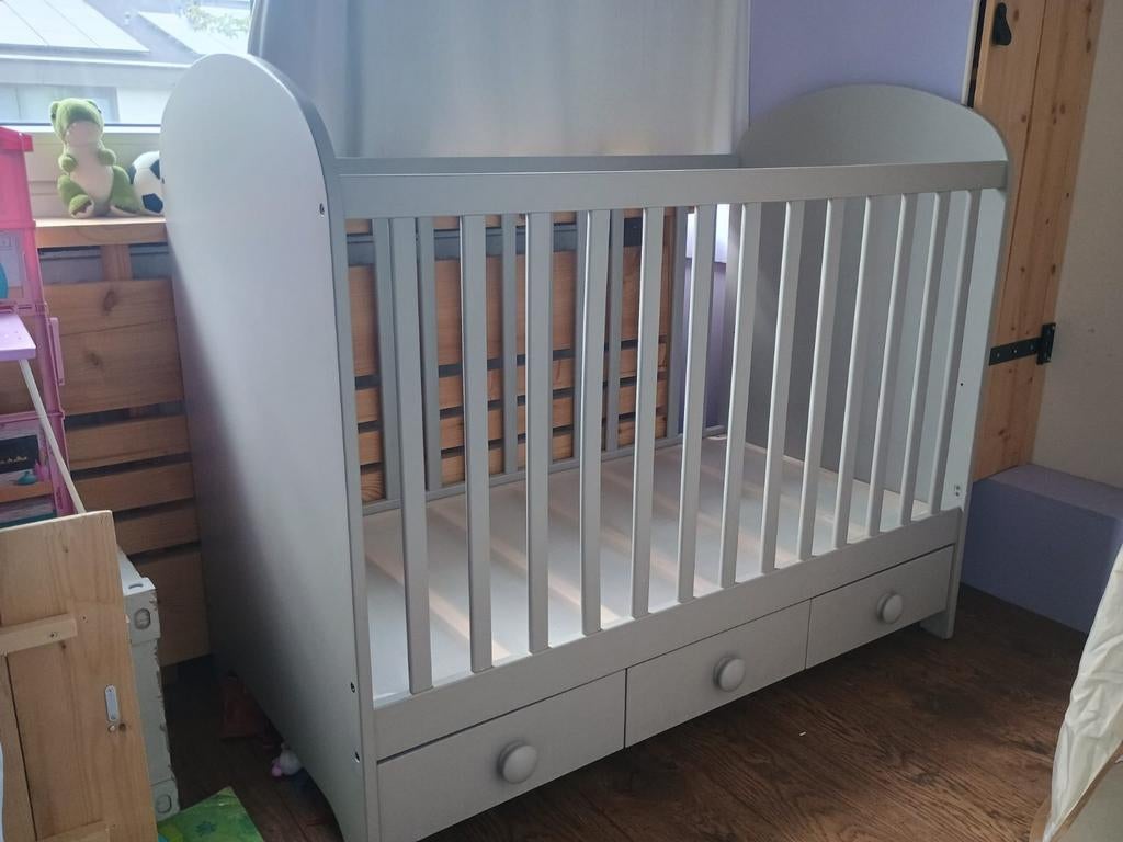 Ikea kinderbedje/ledikant (Gonatt), Ophalen, Gebruikt, Minder dan 140 cm, 70 tot 85 cm