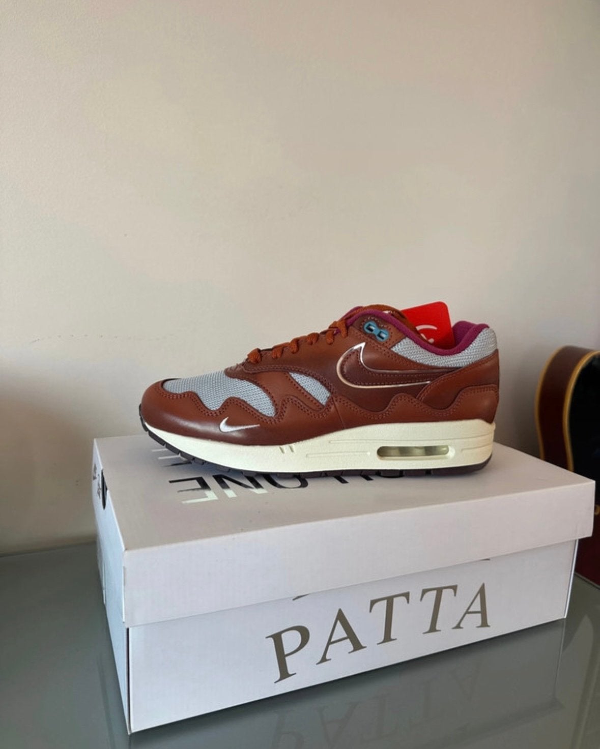 Patta x Nike Air Max 1 'Dark Russet', Kleding | Heren, Schoenen, Ophalen, Nieuw, Bruin, Sneakers of Gympen