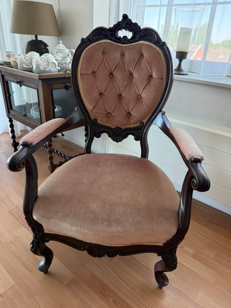 Antieke Victoriaanse fauteuil - donker hout, Ophalen