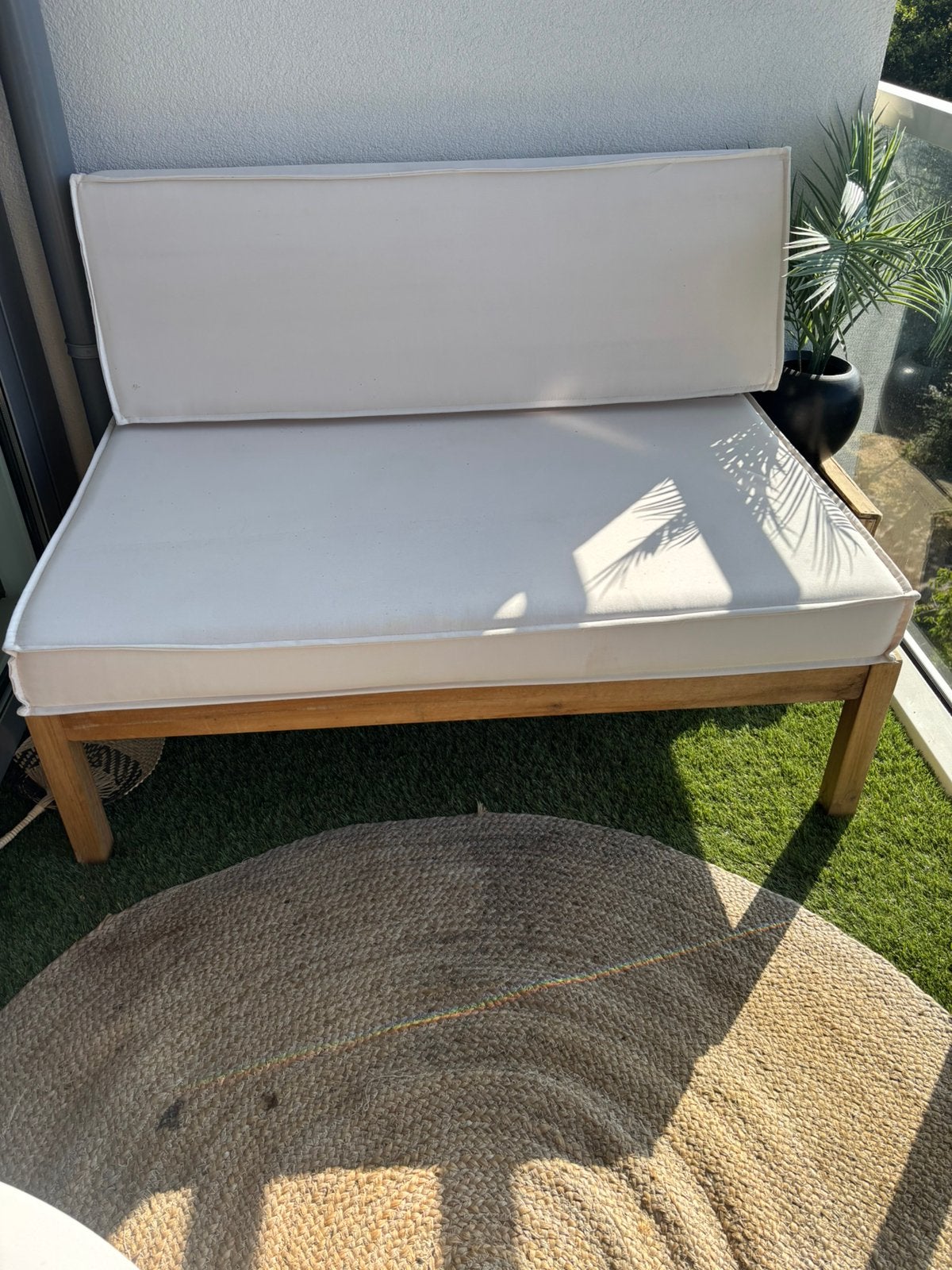 Buiten bank hout, Tuin en Terras, Tuinbanken, Ophalen, Gebruikt, Hout