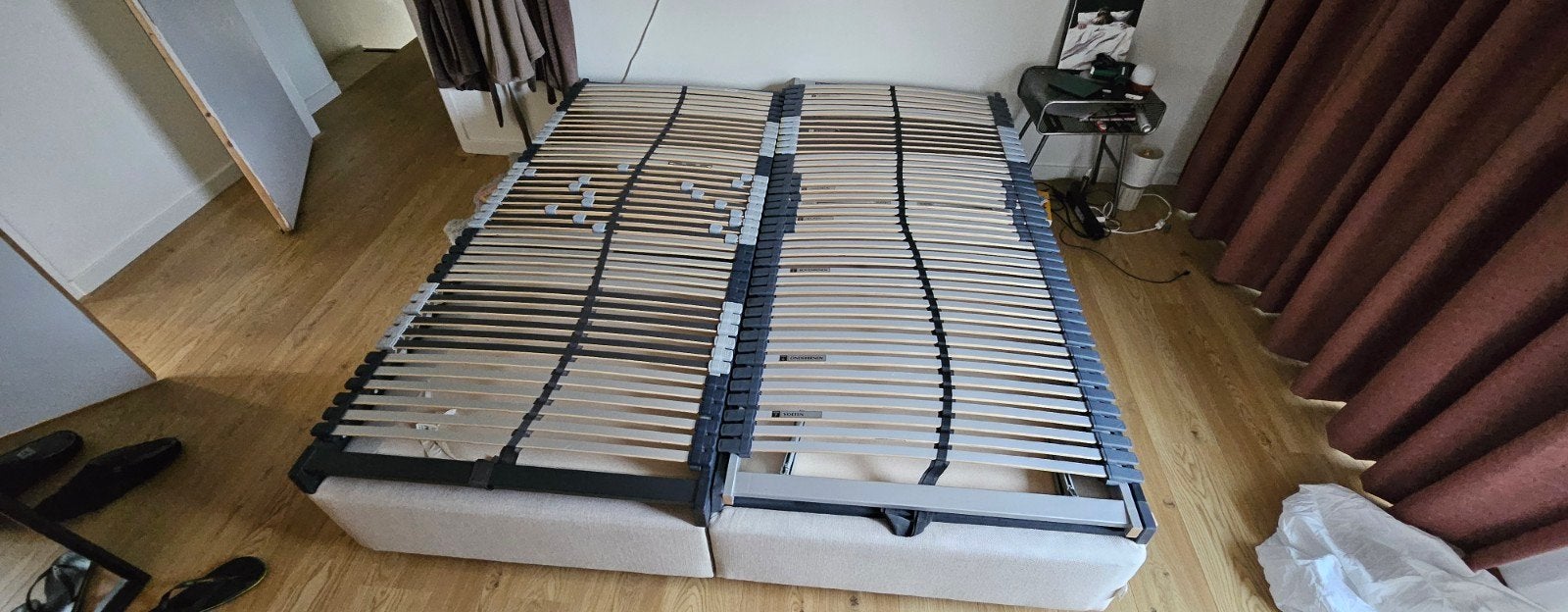 2x bossflex lattenbodem wv 1 verstelbaar, Ophalen, Eenpersoons