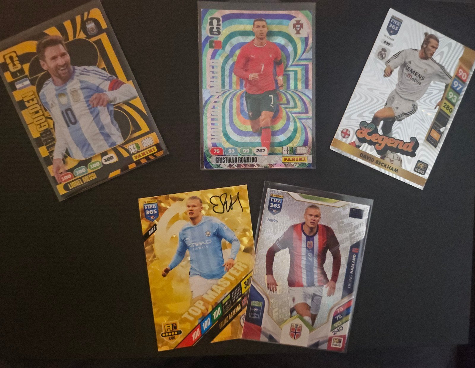 Fifa 365 Kaartjes: Messi, Ronaldo, Beckham, Haaland, Ophalen of Verzenden