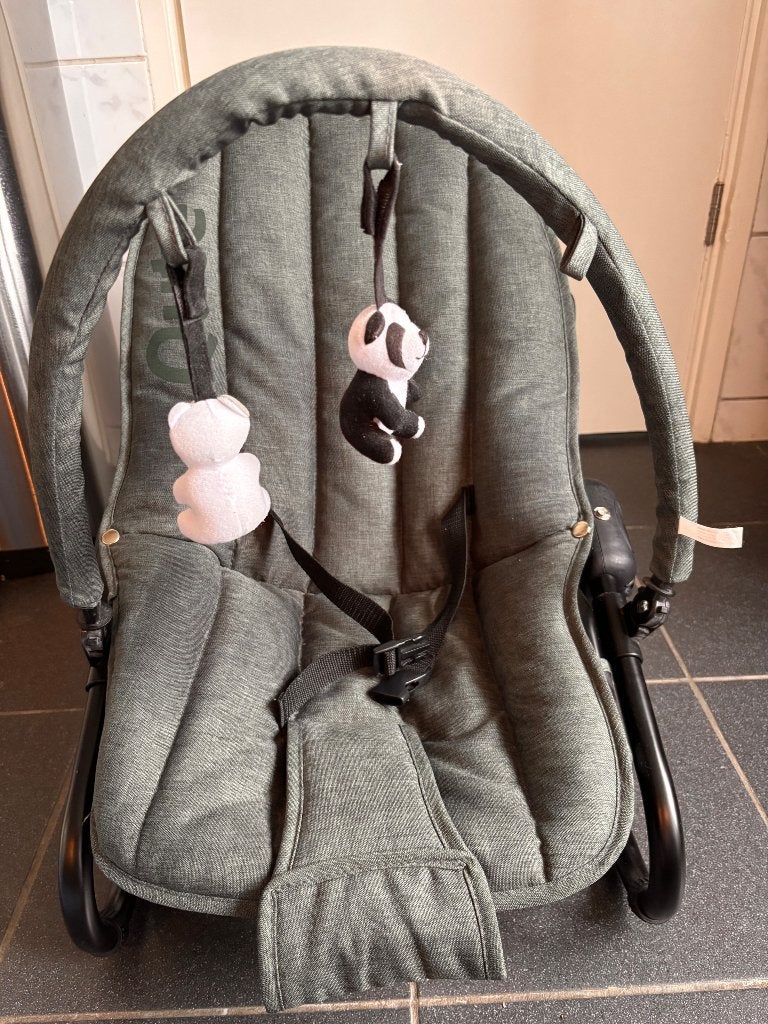 Qute wipstoel groen, Kinderen en Baby's, Gebruikt, Wipstoel, Met gordel(s) of riempje(s), Ophalen